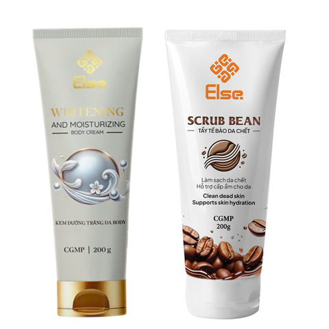 Bộ Sản Phẩm Chăm Sóc Da Toàn Thân Else Kem Body - Tẩy Tế Bào Chết Cafe 200gr