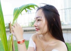 Đồng Hồ Nữ Dây Da Aolix AL-1059L Sapphire Mặt Chữ Nhật