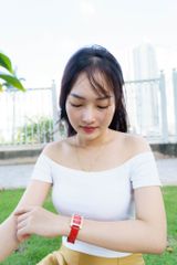 Đồng Hồ Nữ Dây Da Aolix AL-1059L Sapphire Mặt Chữ Nhật