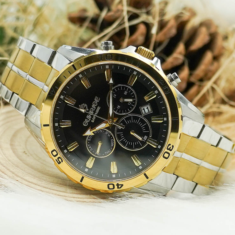 Đồng Hồ Nam 6 Kim Dây Thép Sunrise DM760SWA Chính Hãng Nhật Bản