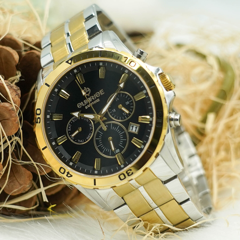 Đồng Hồ Nam 6 Kim Dây Thép Sunrise DM760SWA Chính Hãng Nhật Bản