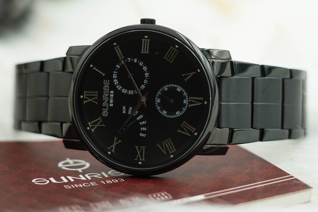Đồng Hồ Nam Dây Thép 5 Kim Sunrise DM747SWA Sapphire Bảo Hành Chính Hãng