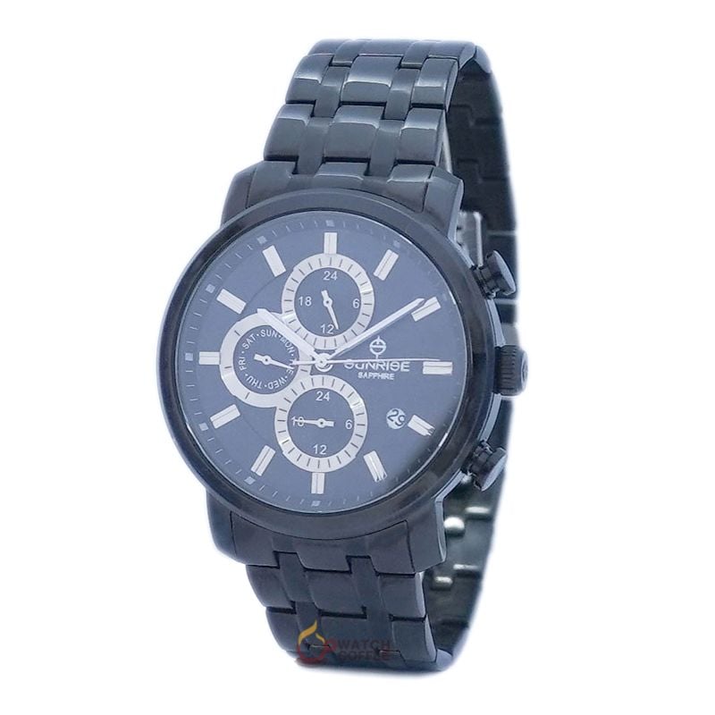 Đồng Hồ Nam Dây Thép 6 Kim Sunrise DM755SWA Sapphire Chính Hãng