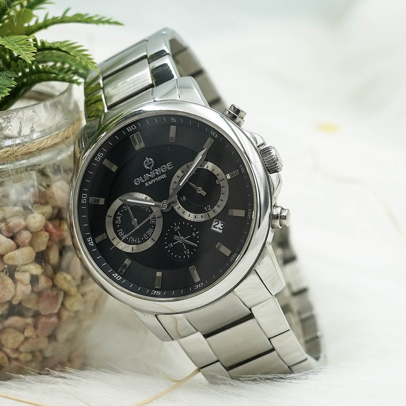 Đồng Hồ Nam Dây Thép 6 Kim DM757SWA Sapphire Bảo Hành Chính Hãng