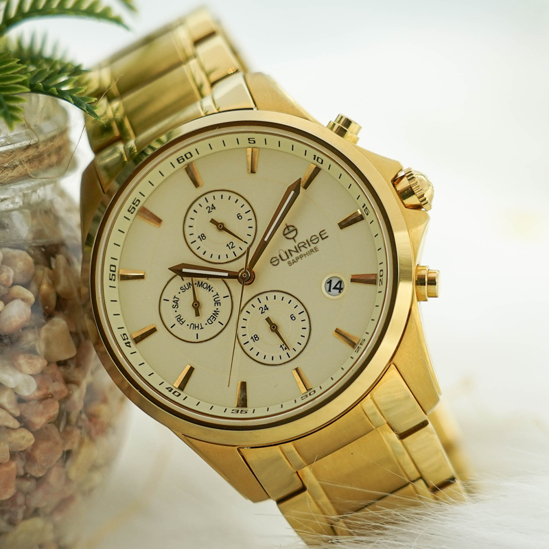 Đồng Hồ Nam Dây Thép 6 Kim Sunrise DM758SWA Sapphire Chính Hãng Nhật Bản