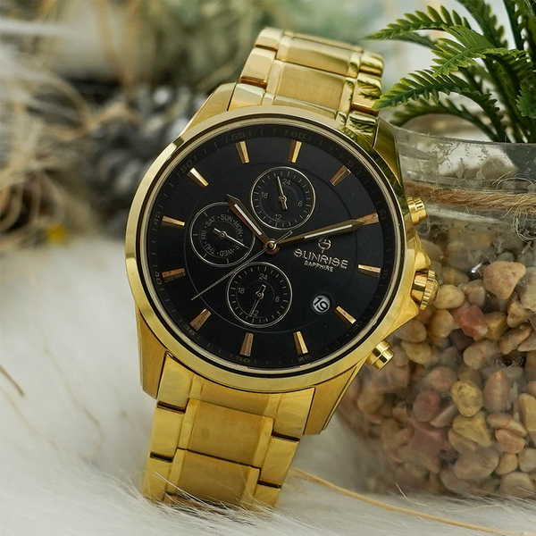 Đồng Hồ Nam Dây Thép 6 Kim Sunrise DM758SWA Sapphire Chính Hãng Nhật Bản