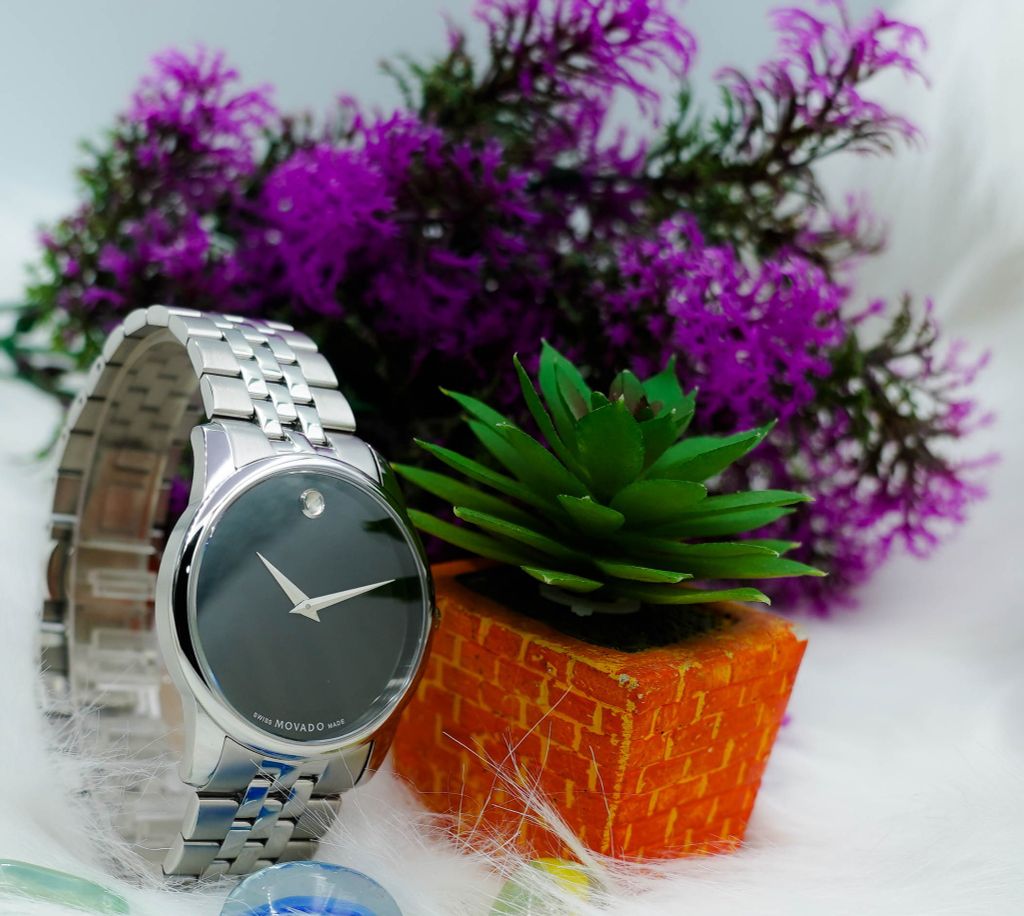 Đồng Hồ Movado Nam Dây Thép Sapphire Máy Nhật