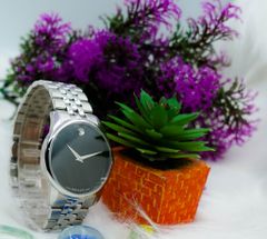 Đồng Hồ Movado Nam Dây Thép Sapphire Máy Nhật