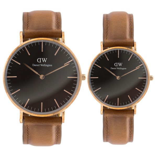 Đồng Hồ Đôi Dây Da DW Sapphire Bảo Hành 12 Tháng