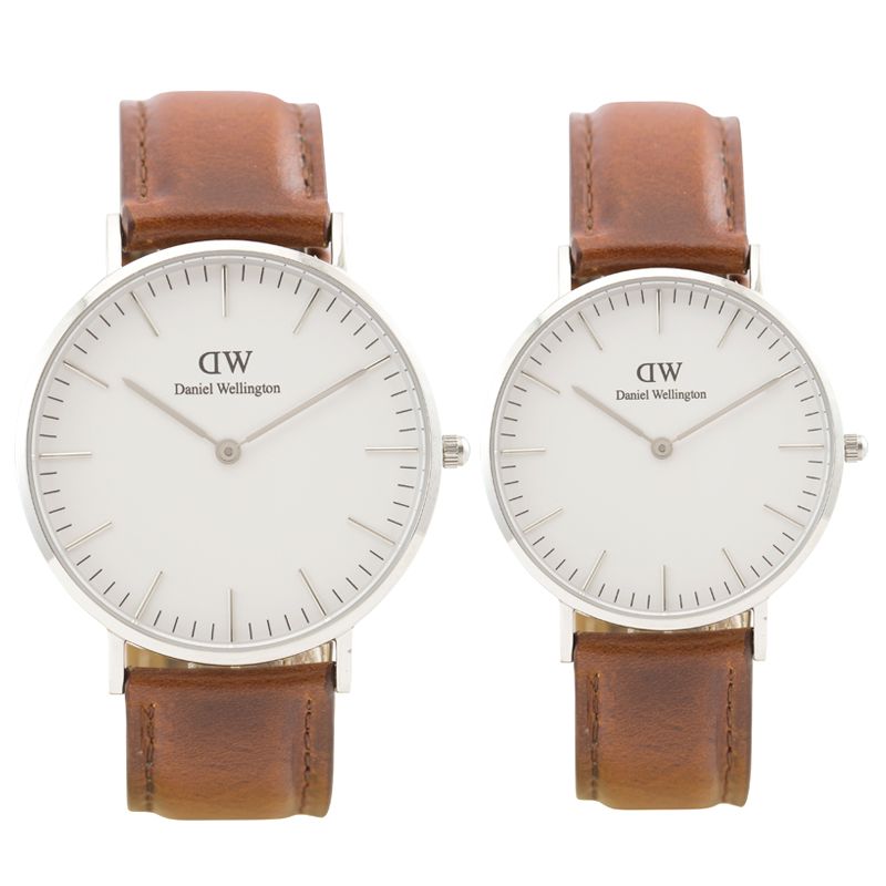 Đồng Hồ Đôi Dây Da DW Sapphire Bảo Hành 12 Tháng