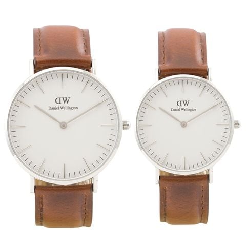 Đồng Hồ Đôi Dây Da DW Sapphire Bảo Hành 12 Tháng