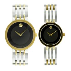 Đồng Hồ Đôi Movado 1111 Sapphire Dây Thép