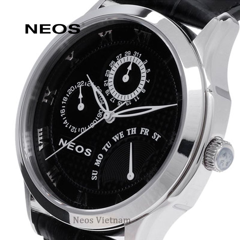 Đồng Hồ Neos N-30724M Nam Dây Da 6 Kim