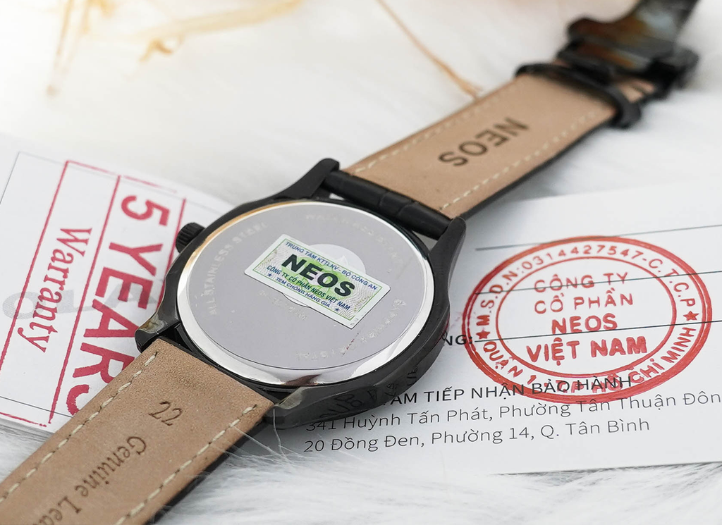 Đồng Hồ Nam Dây Da Neos N-30724M Bảo Hành Chính Hãng 5 Năm