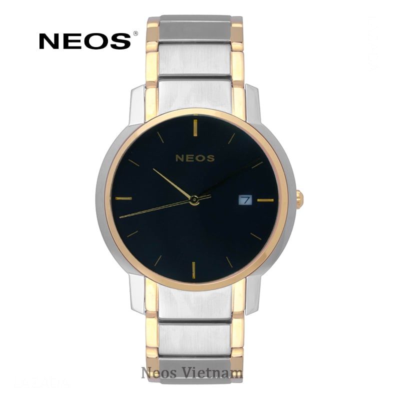 Đồng Hồ Nam Neos N-30853M Dây Thép Vàng