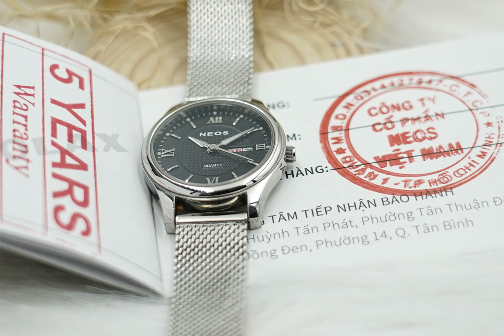 Đồng Hồ Nữ Dây Lưới Neos N-30869L Sapphire Bảo Hành Chính Hãng