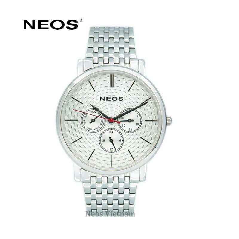 Đồng Hồ Nam Đẹp 6 kim Neos N-30887M Dây Thép Chính Hãng