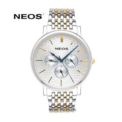 Đồng Hồ Nam Đẹp 6 kim Neos N-30887M Dây Thép Chính Hãng