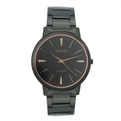 Đồng Hồ Neos N-30913M Nam Dây Thép Đen Sapphire