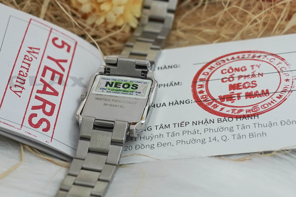 Đồng Hồ Nữ Mặt Vuông Neos N-30915L Bảo Hành Chính Hãng 5 Năm
