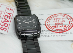 Đồng Hồ Đôi Mặt Vuông Dây Thép Neos N-30915 Sapphire Bảo Hành chính Hãng 5 Năm