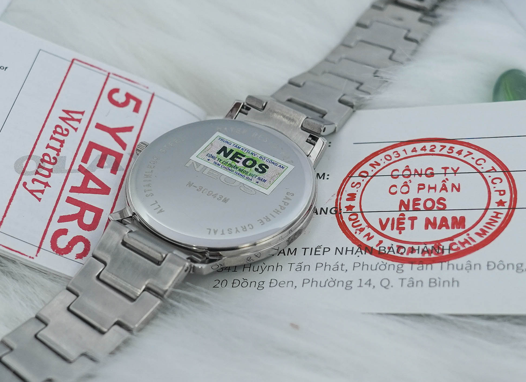 Đồng Hồ Nam Dây Thép Neos N-30943M Sapphire Bảo Hành Chính Hãng 5 Năm