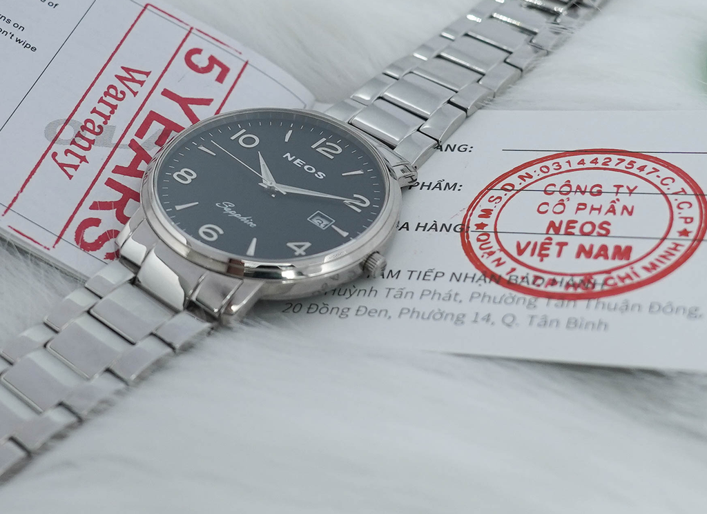 Đồng Hồ Nam Dây Thép Neos N-30943M Sapphire Bảo Hành Chính Hãng 5 Năm