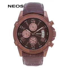 Đồng Hồ 6 Kim Nam Dây Da Neos N-40653M Sapphire Chính Hãng