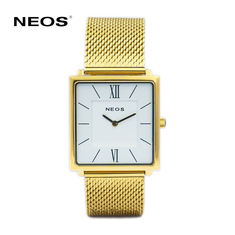 Đồng Hồ Mặt Vuông Neos N-40674M Nam Dây Lưới