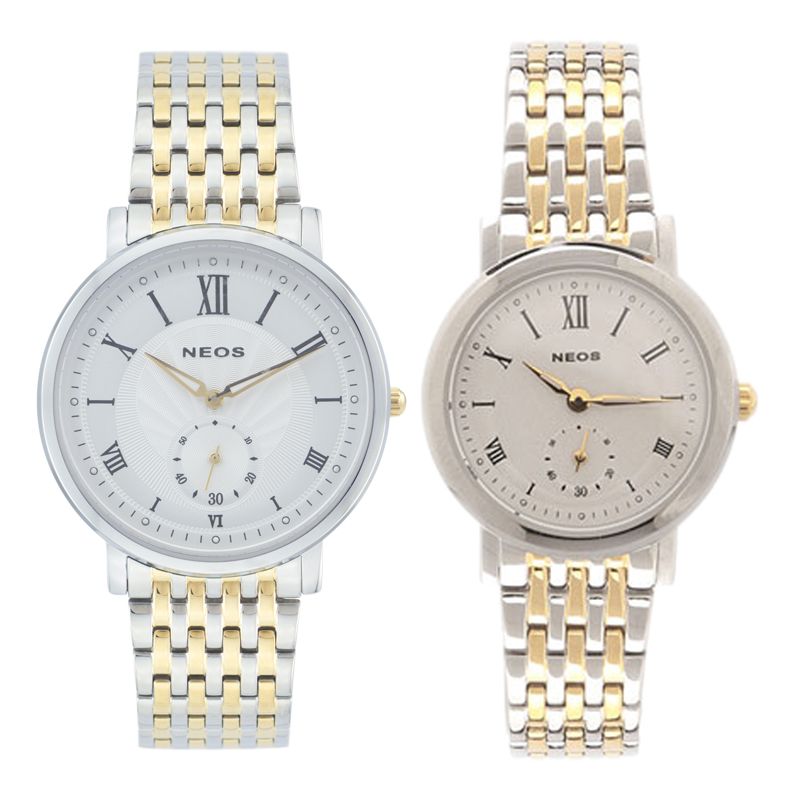 Đồng Hồ Đôi Dây Thép Neos N-40675 Sapphire Bảo Hành Chính Hãng 5 Năm