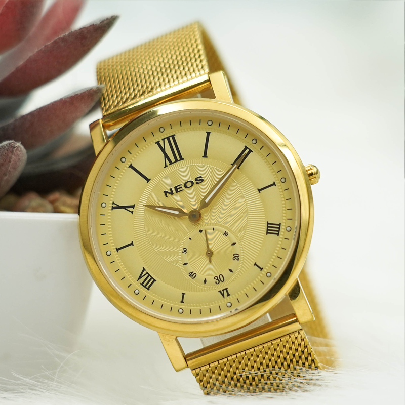 Đồng Hồ Nam Dây Lưới Neos N-40675G Sapphire Bảo Hành Chính Hãng 5 Năm
