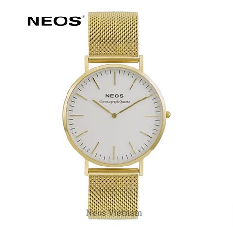 Đồng hồ Nam Đẹp Neos N-40687M Thời Trang Dây Thép Vàng