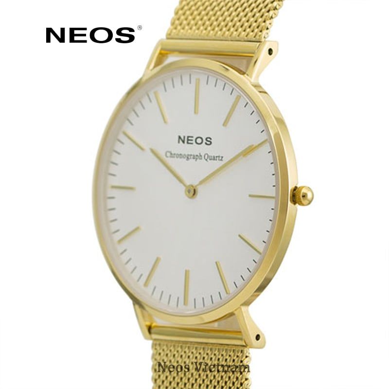 Đồng hồ Nam Đẹp Neos N-40687M Thời Trang Dây Thép Vàng