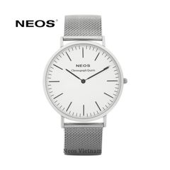 Đồng hồ Nam Đẹp Neos N-40687M Thời Trang Dây Thép Vàng