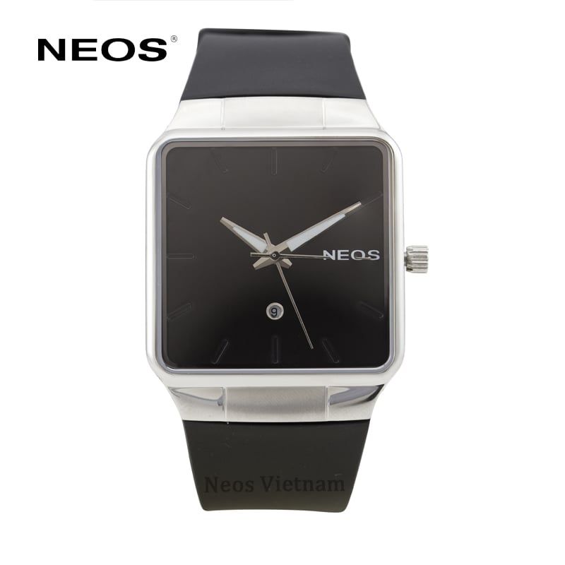 Đồng Hồ Nam Mặt Vuông Dây Nhựa Neos N-40704M Sapphire