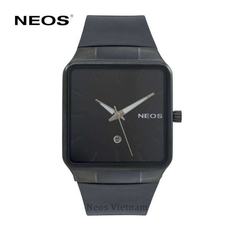 Đồng Hồ Nam Mặt Vuông Dây Nhựa Neos N-40704M Sapphire