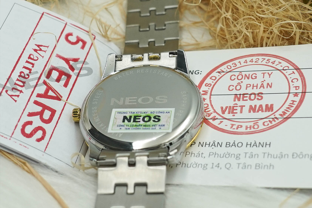 Đồng Hồ Nam Dây Thép Neos N-40716M Sapphire Bảo Hành Chính Hãng 5 Năm