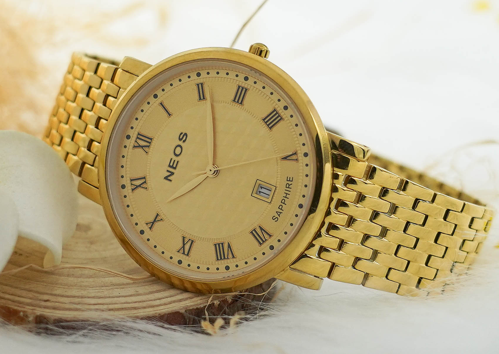 Đồng Hồ Nam Neos N-40737G Dây Thép Sapphire Chính Hãng