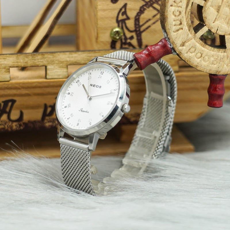 Đồng Hồ Nữ Dây Lưới Neos N-40748L Sapphire Bảo Hành Chính Hãng