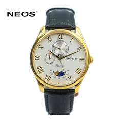 Đồng Hồ Nam Dây Da Lịch Tuần Trăng Neos N-40749M Sapphire Bảo Hành Chính Hãng 5 Năm