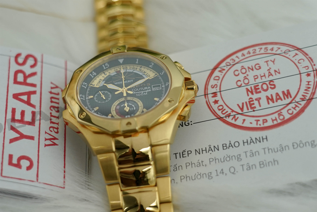 Đồng Hồ Nam Chronograph 6 Kim Neos N-50516M Sapphire Bảo Hành Chính Hãng