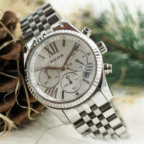 Đồng Hồ 6 Kim Chronograph Nam Neos N-50547M Sapphire Chính Hãng