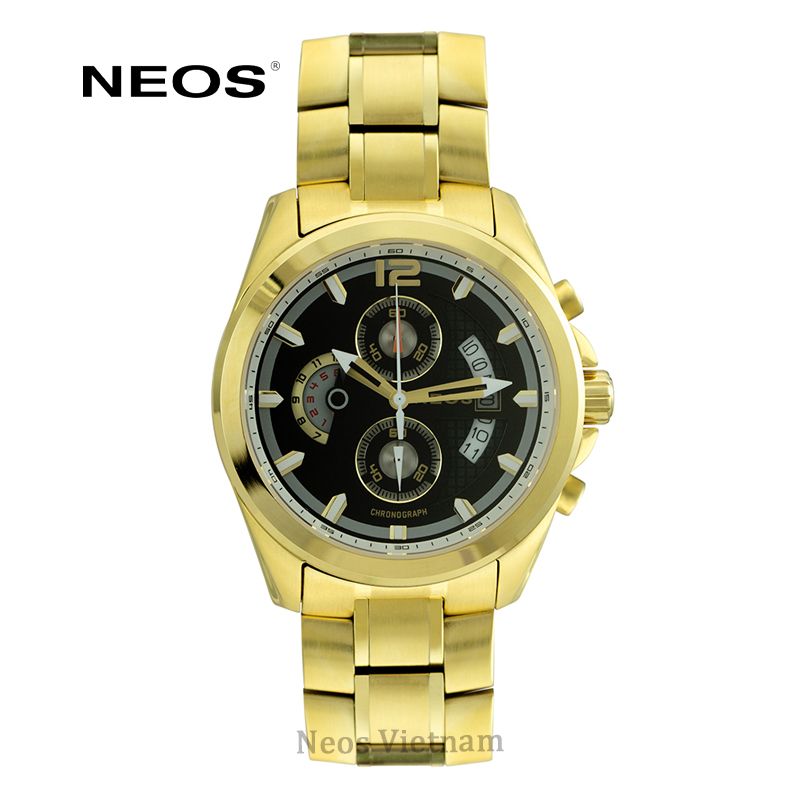 Đồng Hồ Nam Chronograph 6 kim 3 Cổt Neos N-50556M Nam Sapphire Chính Hãng