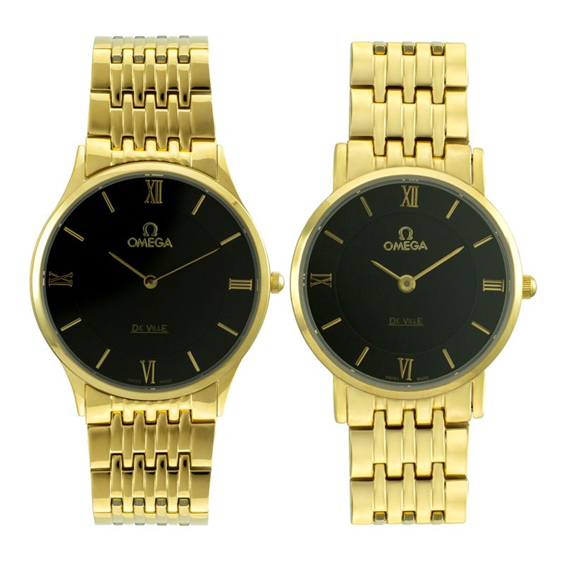 Đồng Hồ Đôi Dây Thép Omega  3601 Sapphire Bảo Hành 12 Tháng