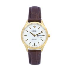 Đồng Hồ Nữ Dây Da Rolex 5055 Kính Sapphire