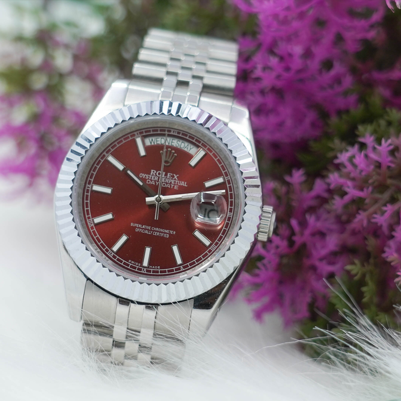 Đồng Hồ Rolex Perpetual Day-Date Máy Cơ Nam Dây Thép