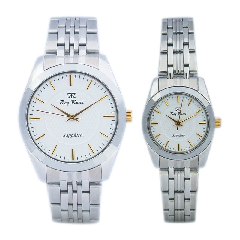 Đồng Hồ Đôi Ray Rucci RR-70034 Sapphire Dây Thép Chính Hãng