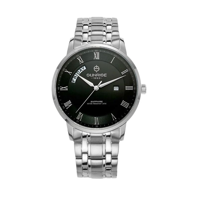 Đồng Hồ Nam Dây Thép Sunrise 1200SA Sapphire Bảo Hành Chính Hãng