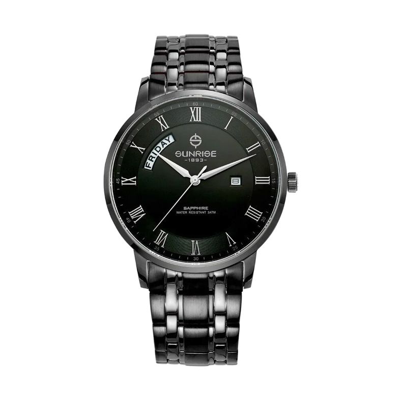 Đồng Hồ Nam Dây Thép Sunrise 1200SA Sapphire Bảo Hành Chính Hãng