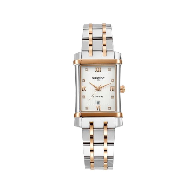 Đồng Hồ Nữ Mặt Chữ Nhật Sunrise 2238SA Dây Thép Chính Hãng